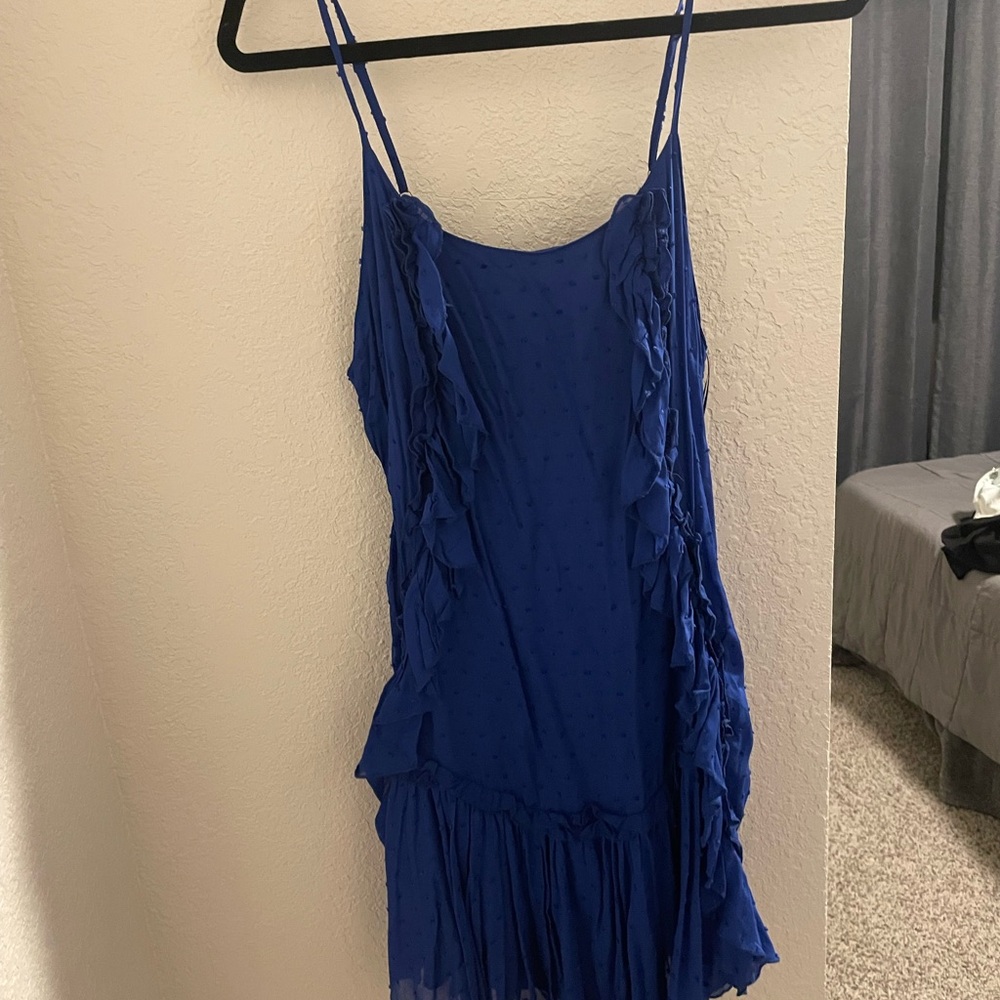 Bluivy Royal Blue Textured Dress